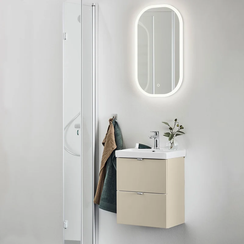 Badrumsmöbel set Hafa Neat Lådor med Tvättställ Beige 42cm