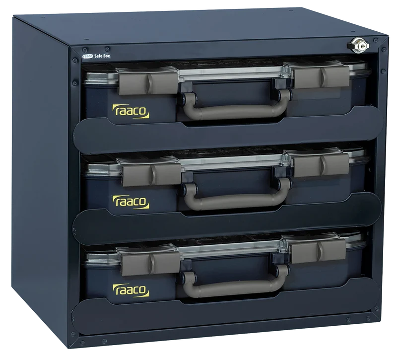 Förvaringsbox SafeBox 80x3 i lackerat stål för CarryLite Raaco