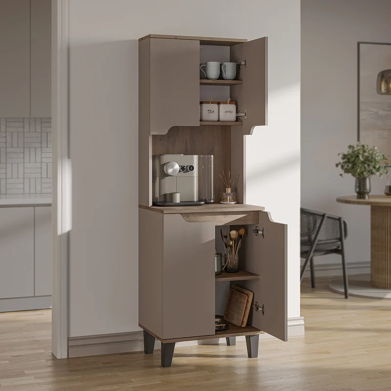 Roomart Küchenschrank DEFNE, 182 cm, mit offener Nische für Kaffeemaschine, in 5 Farben