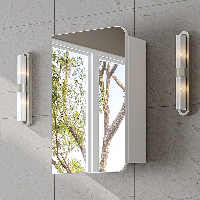Roomart Bad Spiegelschrank LYCIA, 45 cm, mit Stauraum für Bad und Gäste-WC, in 4 Farben