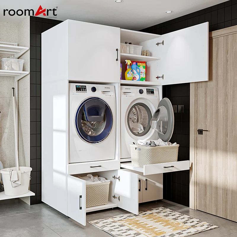 Roomart Waschmaschinenschrank SERIE 3, 134 cm, 205 cm hoch, in 3 Farben