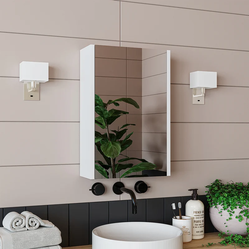 Roomart Badezimmer Spiegelschrank PUNTO, 40 cm, mit Soft-Close-Tür, in 2 Farben