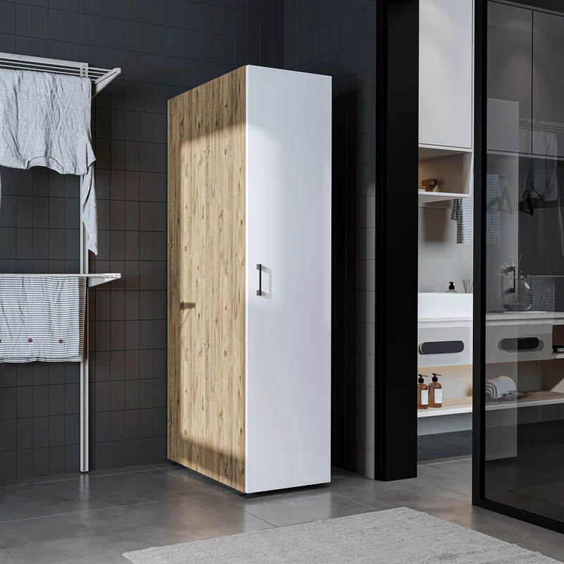 Roomart Hochschrank SERIE DORA, 45 cm, schmaler Mehrzweckschrank mit Regalböden, in 4 Farben