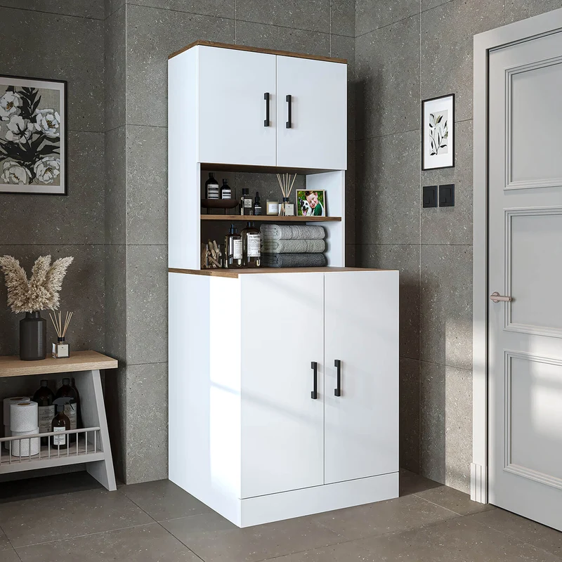 Roomart Waschmaschinenschrank ATLANTIC-I, 70 cm, Überbauschrank mit Oberschrank, in 4 Farben