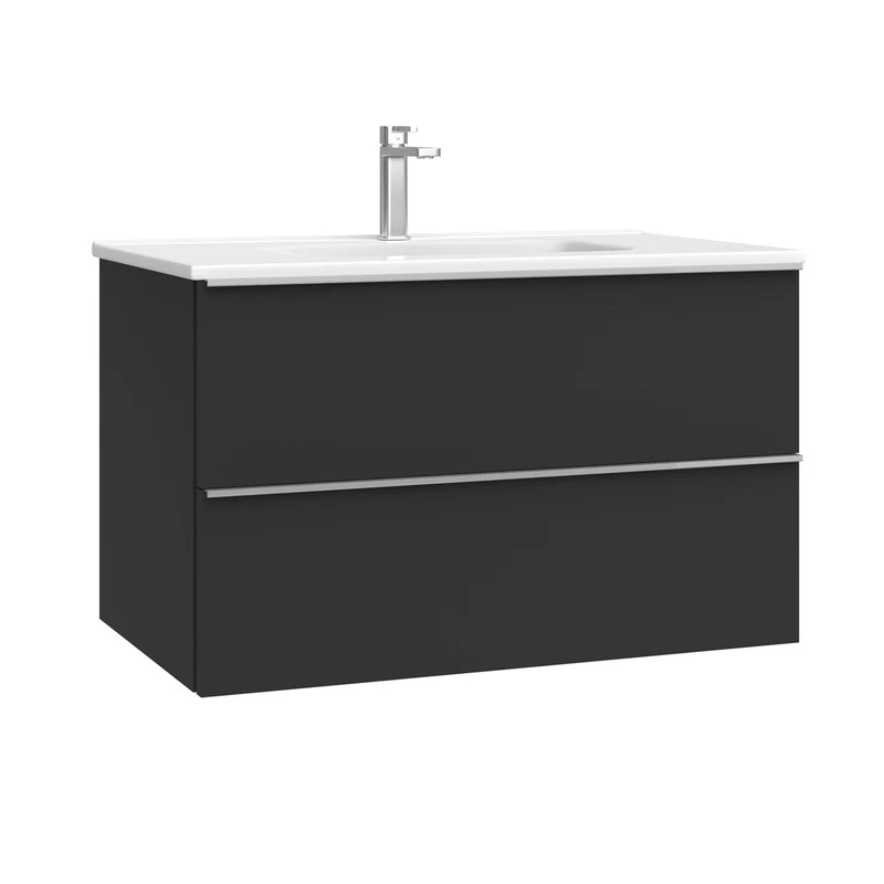 Kommod & Tvättställ 80 cm Tenfors Harmoni Svart Matt