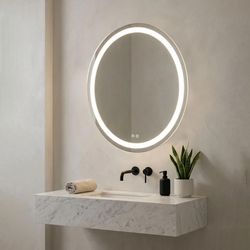 Badrumsspegel Rund Imfri LED 80 cm Tenfors Nova