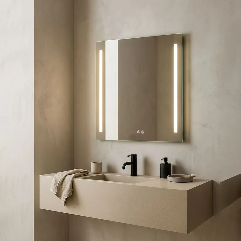 Badrumsspegel Imfri LED 80x80 cm Tenfors Celeste