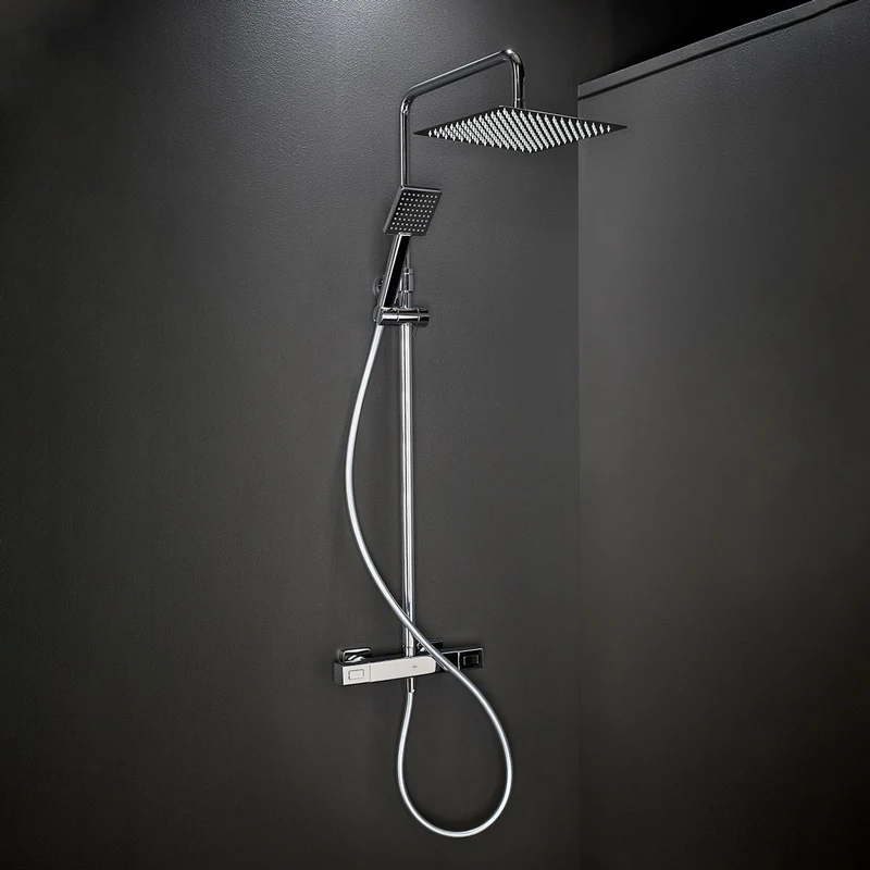 Takdusch Hafa Mix Slim Square 160cc Krom med 250x250 Duschhuvud