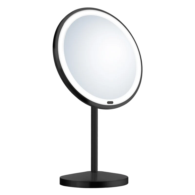 Sminkspegel Smedbo Glow Fristående LED Svart Matt