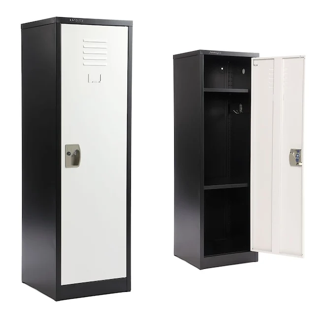 Alpine ADI629-01-B-W 48" Kids Locker, Black with White Doors