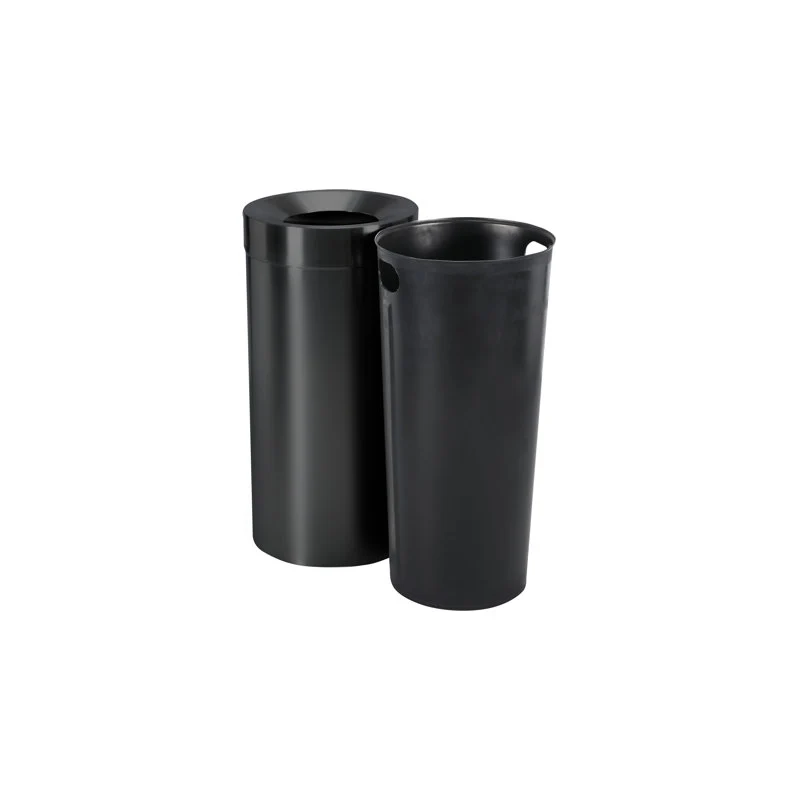 Alpine ALP475-27L-BLK 27 Gallon Trash Can with Liner, Matte Black