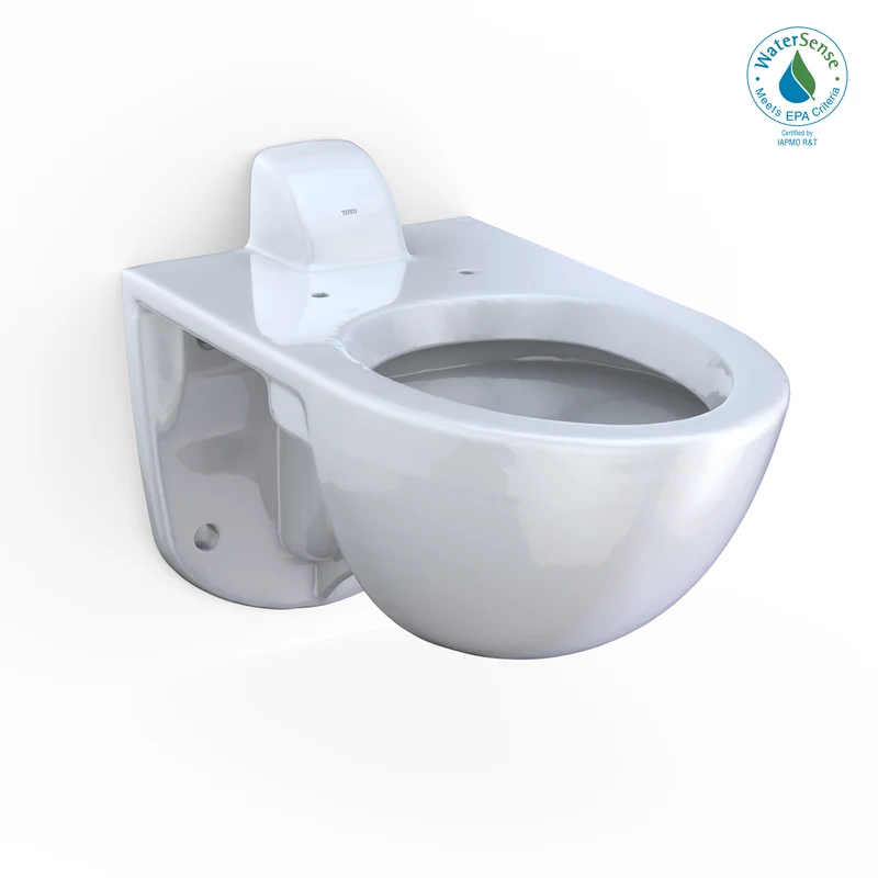 Toto Commercial Flushometer High-Efficiency Wall-Hung Toilet - ADA Rear Spud - CT728CUVG#01