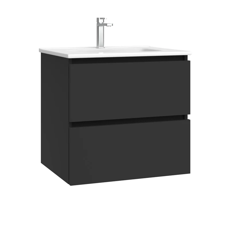 Kommod & Tvättställ 60 cm Tenfors Viken Svart Matt
