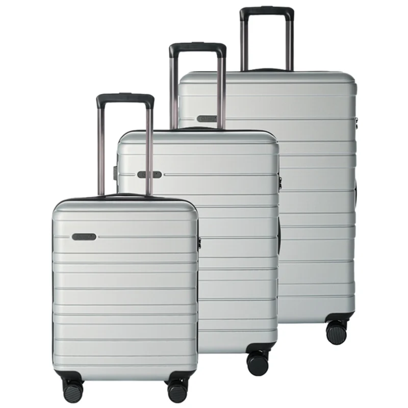 Cubic One - 3-Set Hårda Resväskor i Silver