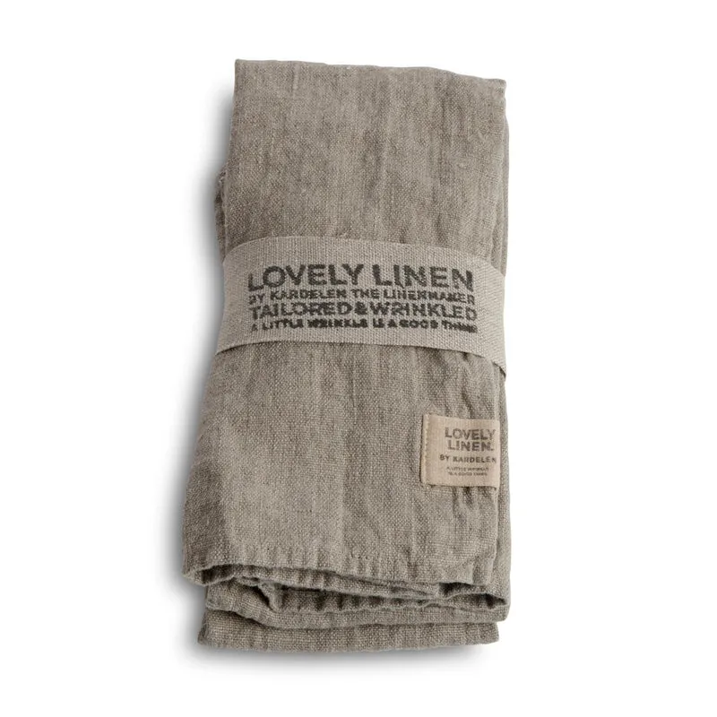 Linneservett natural beige