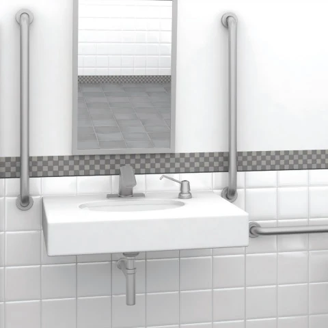 Grab Bars Bobrick B-5806, 3 Pack (18in 36in 48in) Quick Ship