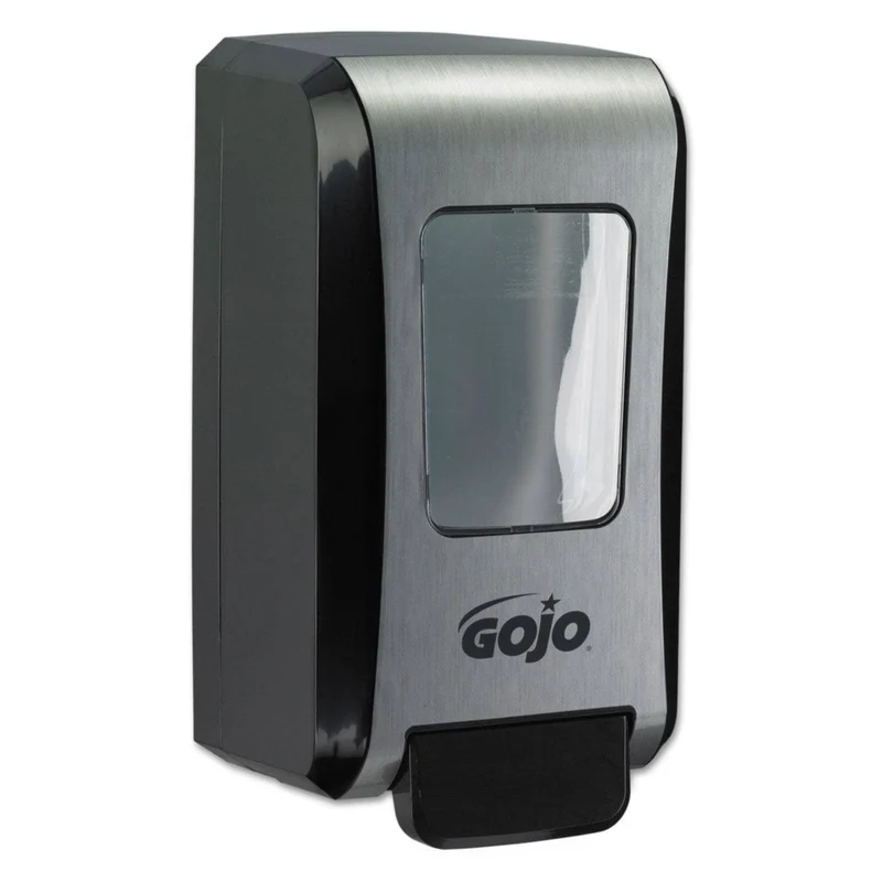 Gojo FMX-20 Liquid Soap Dispenser, 2000 Ml, 6.5" X 4.7" X 11.7", Black/Chrome - GOJ527106EA