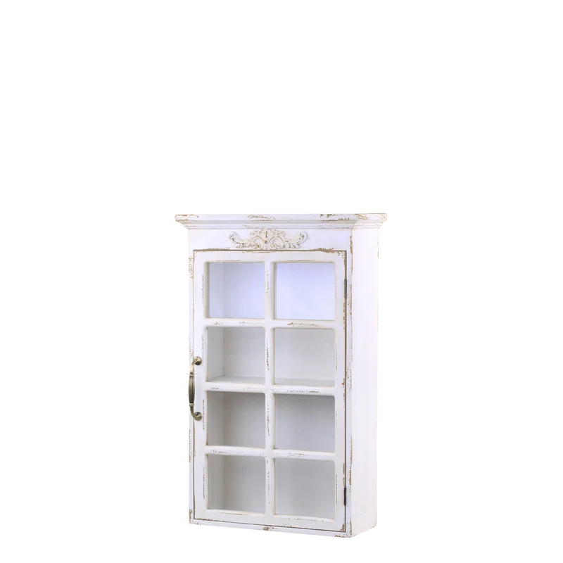 Chic Antique Väggskåp med dekor H70/L44/B17,5 cm antik creme