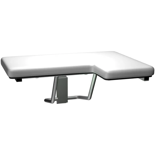 ASI 8205-L Left Hand Padded Folding Industrial Shower Seat, 33" W x 21-1/2" D