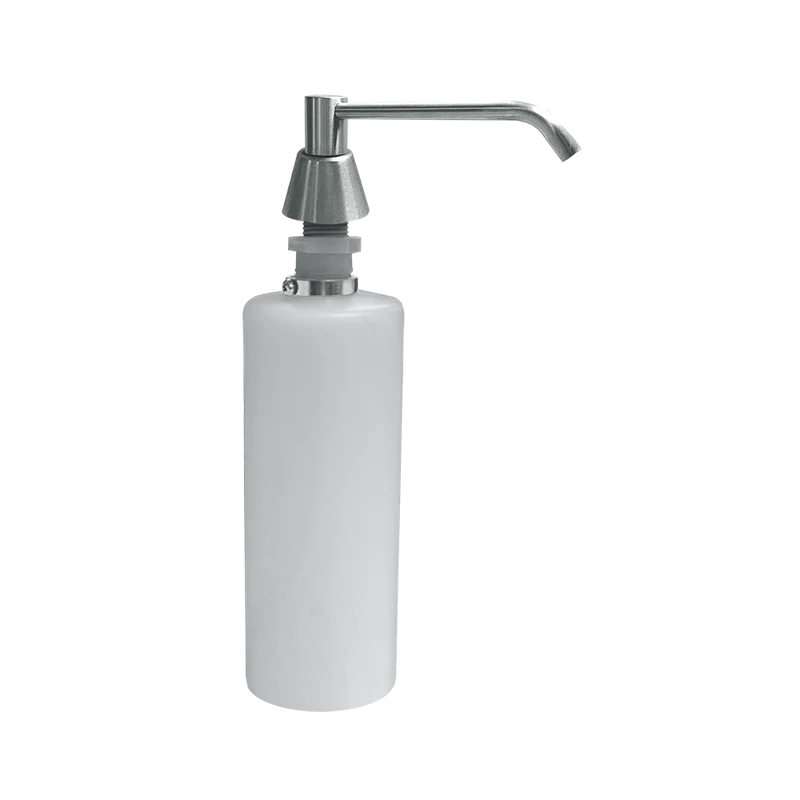 ASI 0332-CD Commercial Liquid Soap Dispenser, Countertop Mounted, Manual-Push, Stainless Steel - 6" Spout Length
