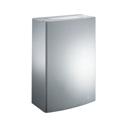 ASI 20826-T Commercial Restroom Waste Receptacle, 12 Gallon, Surface-Mounted, 15-3/4" W x 26" H, 3-15/16" D, Stainless Steel