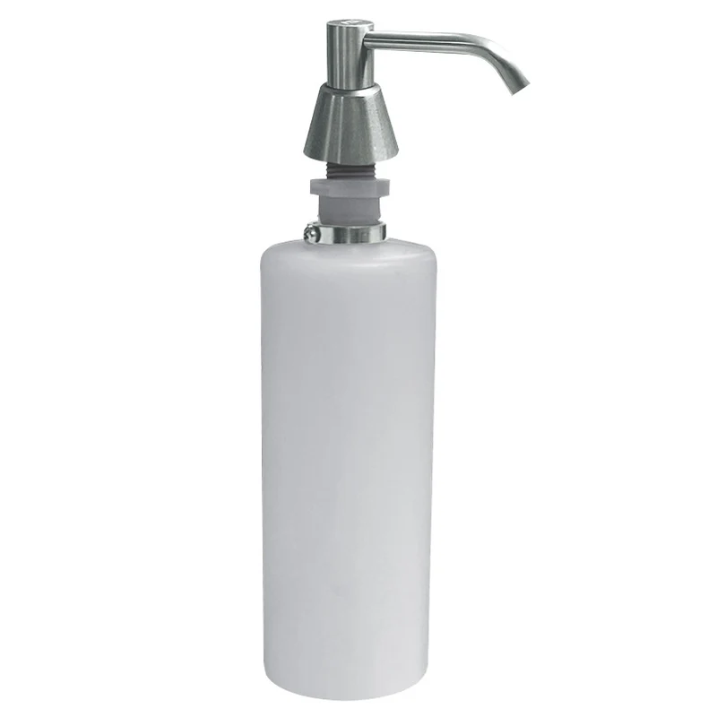 ASI 0332-C Commercial Liquid Soap Dispenser, Countertop Mounted, Manual-Push, Stainless Steel - 4" Spout Length
