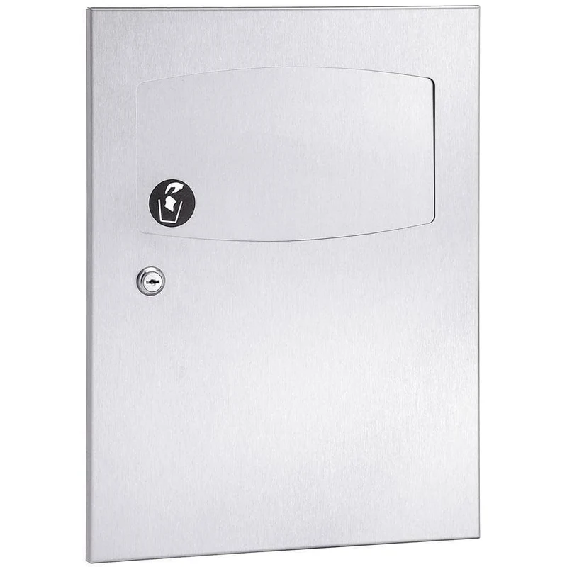 Bradley 4737 Commercial Restroom Sanitary Napkin Disposal, Recessed-Mounted, Stainless Steel