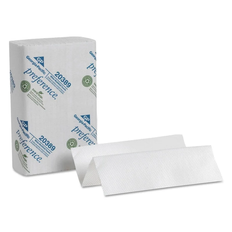 Georgia Pacific Multifold Paper Towels, 9 1/4 X 9 2/5, White, 250/Pack, 16 Packs/Carton - GPC20389