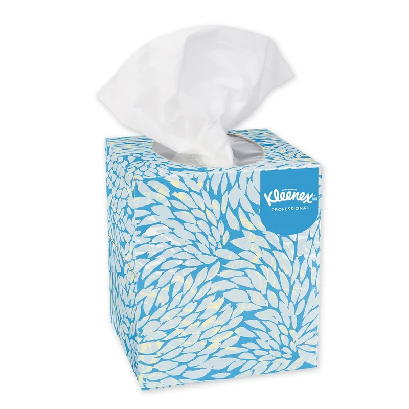 Kleenex Boutique White Facial Tissue, 2-Ply, Pop-Up Box, 95 Sheets/Box, 36 Boxes/Carton - KCC21270CT