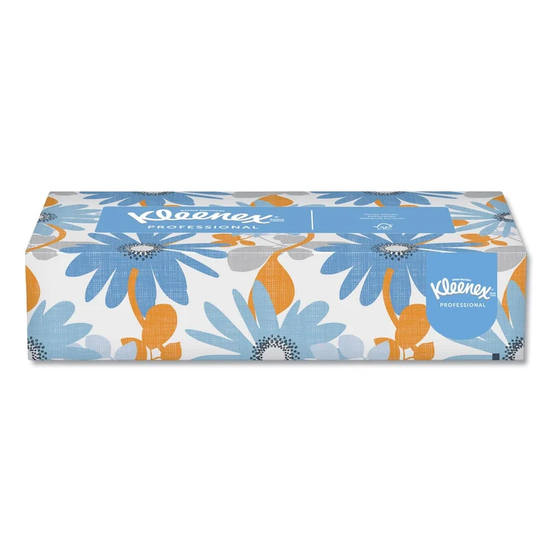 Kleenex White Facial Tissue, 2-Ply, White, 100 Sheets/Box, 10 Boxes/Bundle, 6 Bundles/Carton - KCC13216