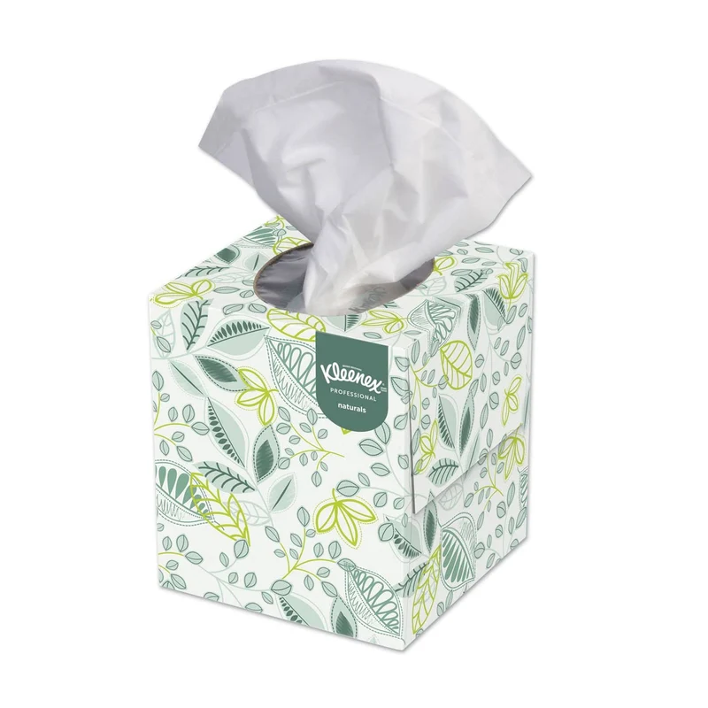 Kleenex Naturals Facial Tissue, 2-Ply, White, 95 Sheets/Box, 36 Boxes/Carton - KCC21272