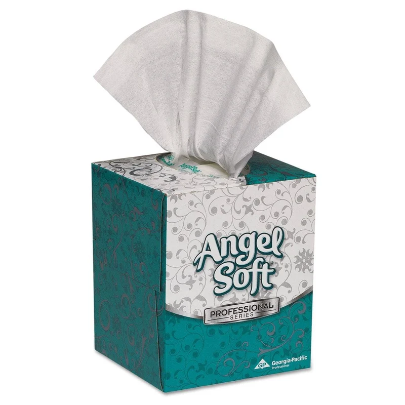 Georgia Pacific Premium Facial Tissue In Cube Box, 2-Ply, White, 96 Sheets/Box, 36 Boxes/Carton - GPC46580CT