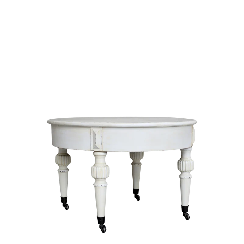 Chic Antique Soffbord Marie Antoinette m. hjul antik creme