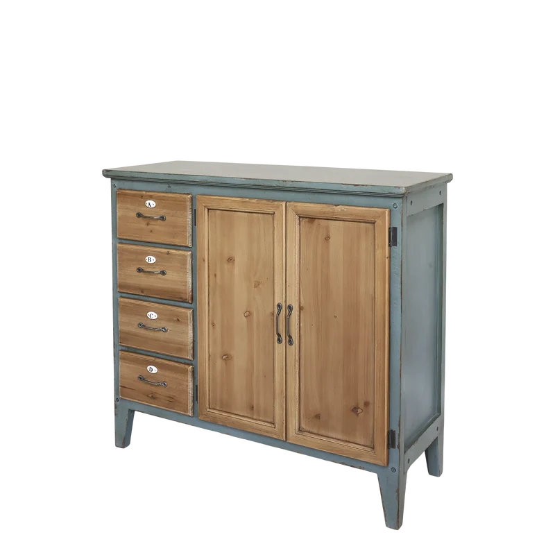 Chic Antique Skänk m. 4 lådor opal/natur