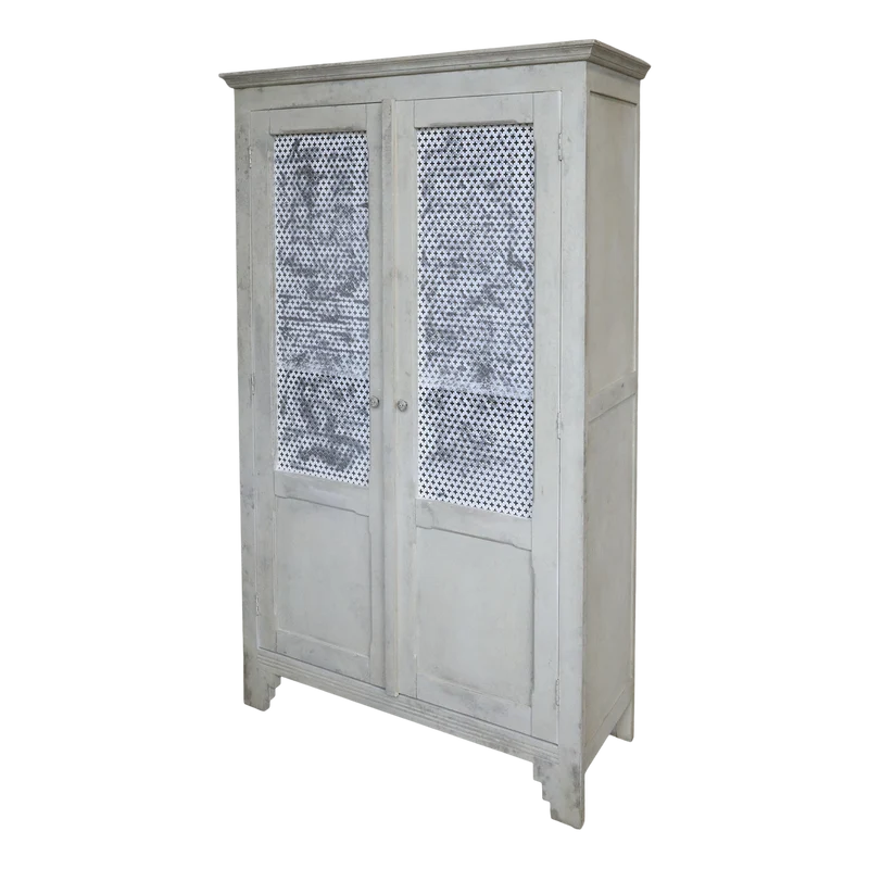 Chic Antique Skåp Gammalt franskt linneskåp antik creme