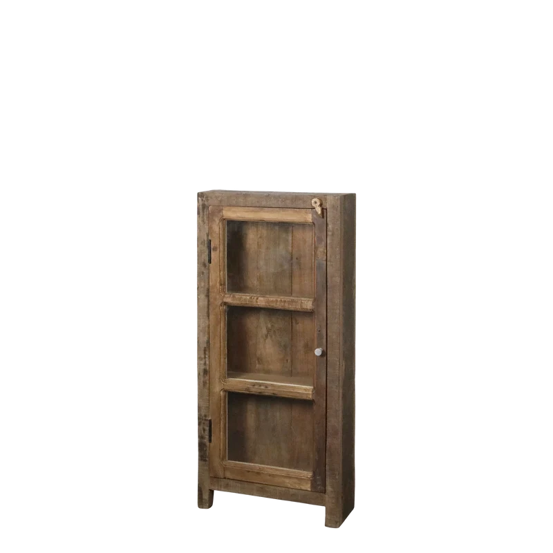 Chic Antique Återvunnet trä Vitrinskåp H105/L47/B18 cm natur