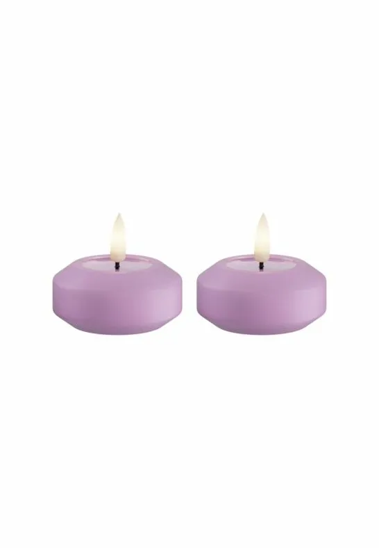 LED Flytande Värmeljus 6,1 cm Lavendel 2-pack