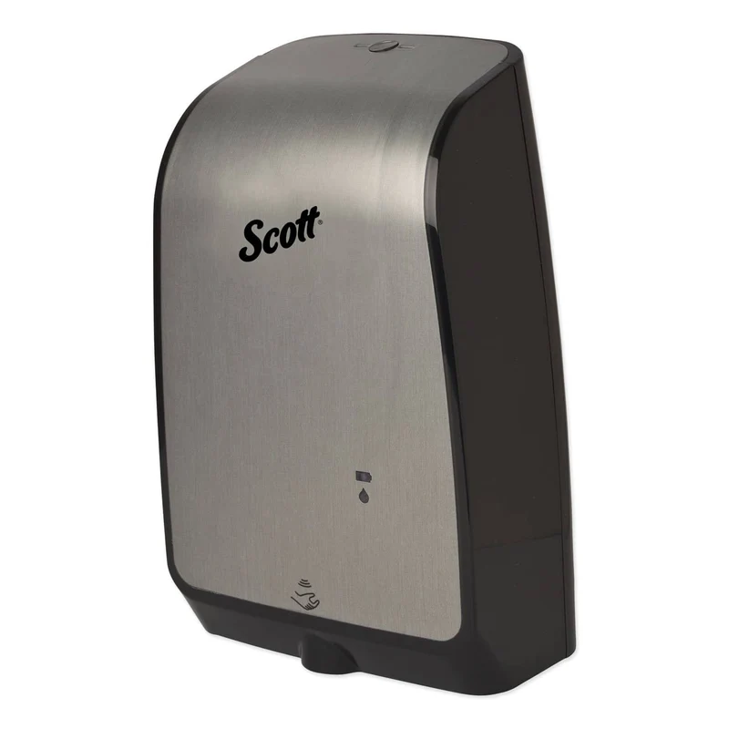 Scott Electronic Foam Skin Care Dispenser, 1200 Ml, 7.3" X 4" X 11.7", Brushed Metallic - KCC32508