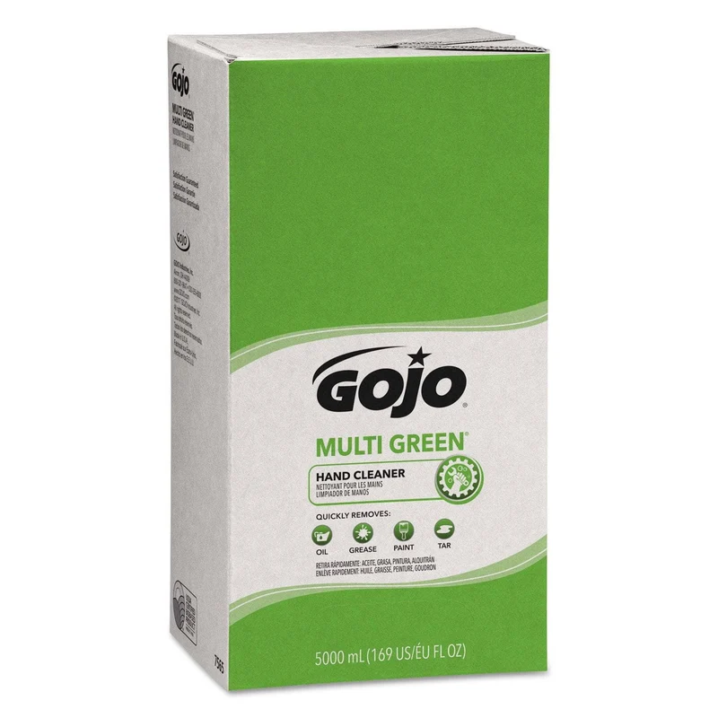 Gojo Multi Green Hand Cleaner Refill, 5000Ml, Citrus Scent, Green, 2/Carton - GOJ7565