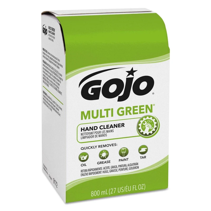 Gojo Multi Green Hand Cleaner 800 Ml Bag-In-Box Dispenser Refill, Citrus, 12/Carton - GOJ917212CT