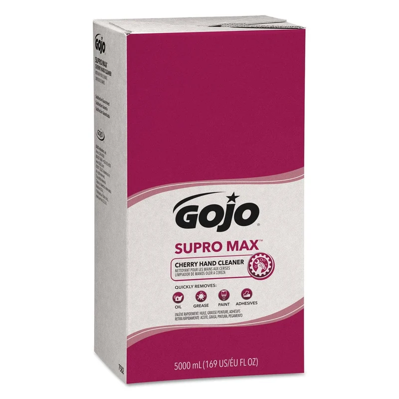 Gojo Supro Max Hand Cleaner, Cherry, 5000Ml Refill, 2/Carton - GOJ758202