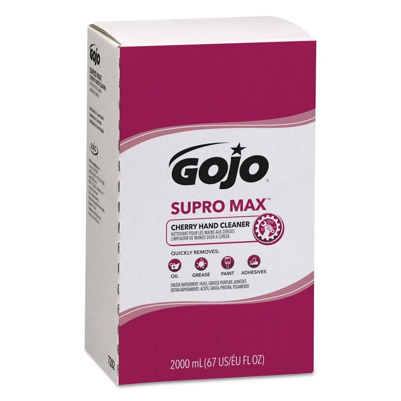 Gojo Supro Max Cherry Lotion Hand Cleaner, 2000 Ml Refill, 4/Carton - GOJ728204
