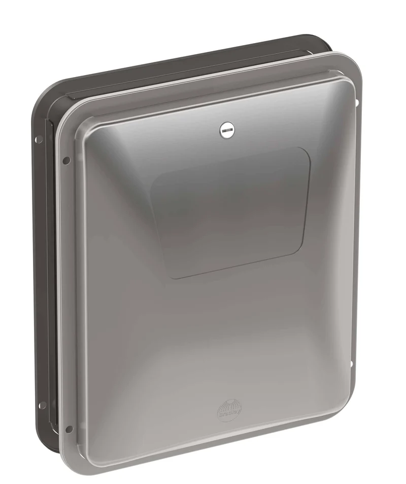 Bradley 4A11 Commercial Restroom Sanitary Napkin Disposal, Partition-Mounted, Stainless Steel