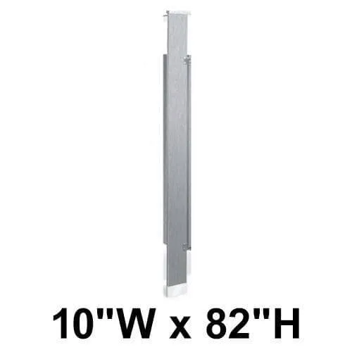 Bradley (Stainless Steel) Toilet Partition Pilaster (10"W x 82"H) Stainless Steel - S479-10