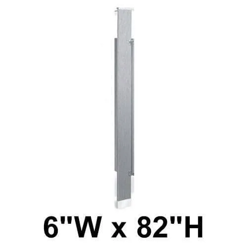 Bradley (Stainless Steel) Toilet Partition Pilaster (6"W x 82"H) Stainless Steel - S479-06