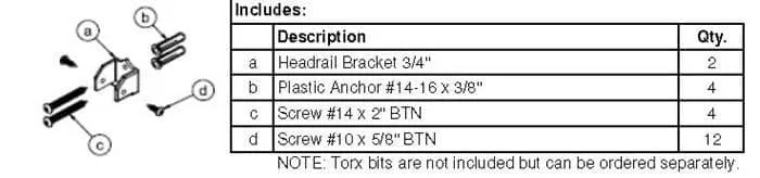 Bradley HDWP-A0461-BW Toilet Partition Between Wall Headrail Kit, Aluminum