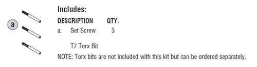 Bradley HDWP-P0111 Toilet Partition Set Screw Integral Hinge Pin for use with Bradley 1" Panels