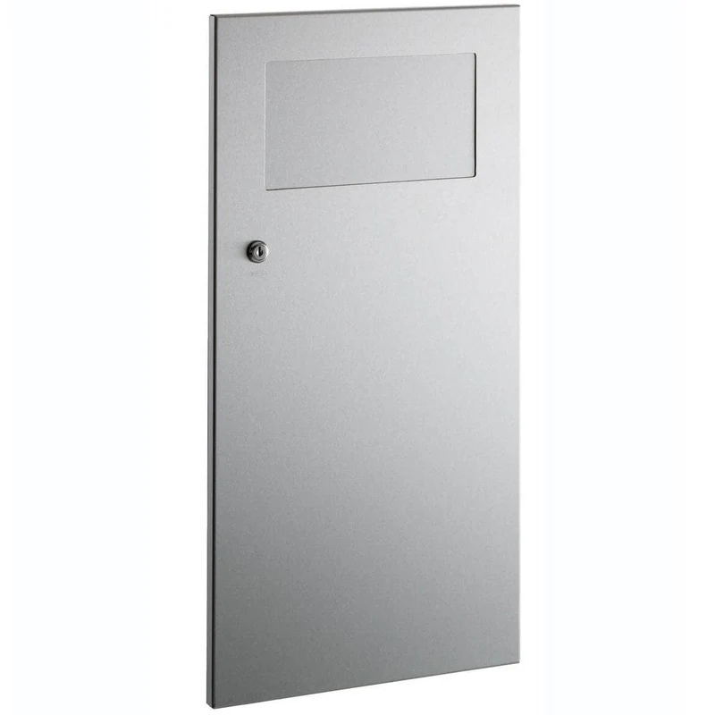 Bobrick B-35633 Commercial Restroom Sanitary Waste Bin, 11 L, Recessed-Mounted, 14-1/8" W x 28-1/8" H, 4-7/16" D, Stainless Steel