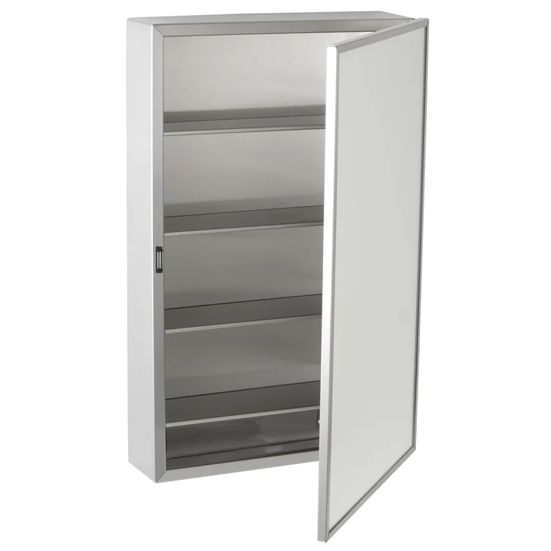 Bobrick B-299 Commercial Medicine Cabinet, Surface-Mounted, Stainless Steel