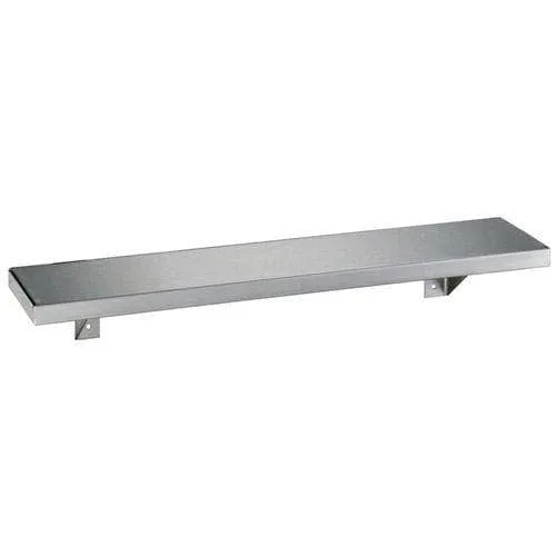 Bobrick B-296x18 Commercial Restroom Shelf, 6"W x 18"L, Stainless Steel w/ Satin Finish A